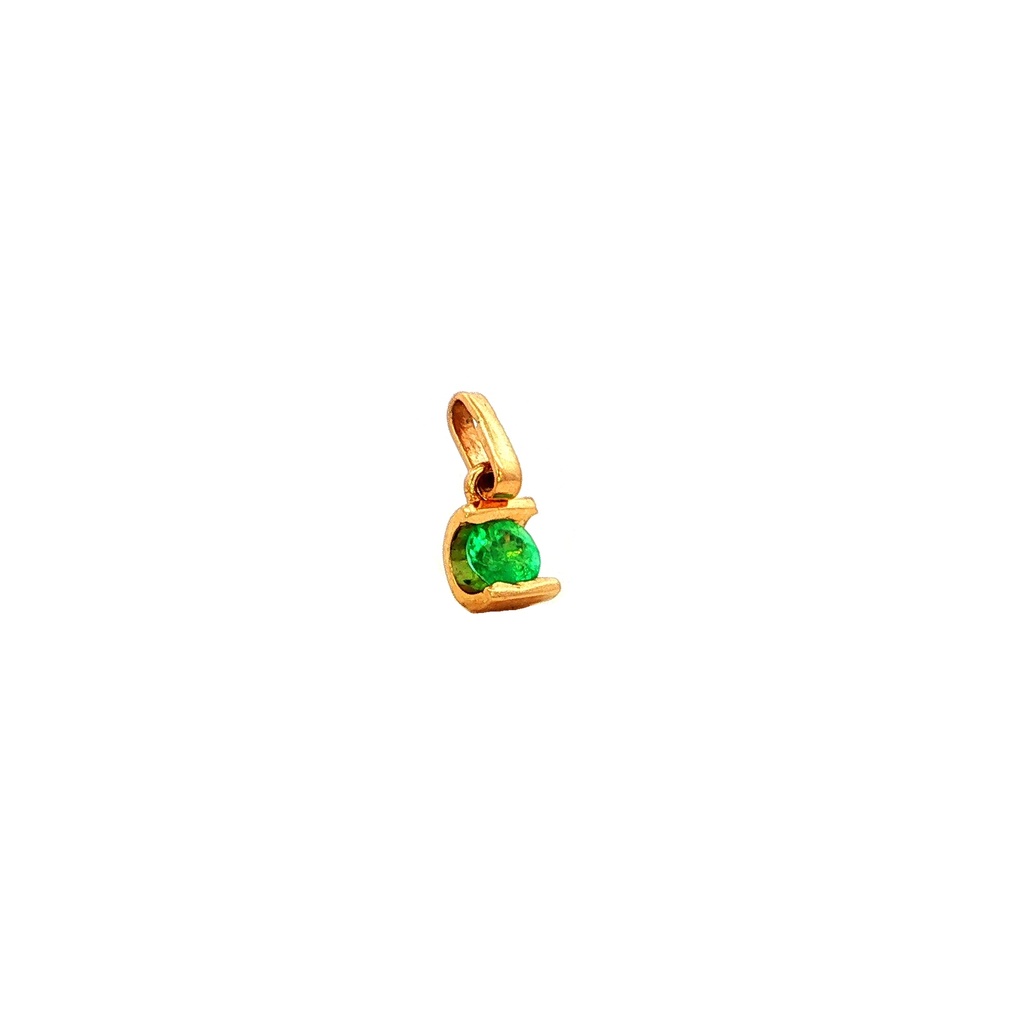 DIJE ESMERALDA ORO AMARILLO
