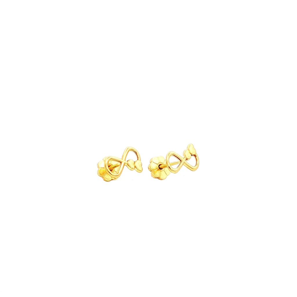 TOPOS INFINITO C/CORAZONES ORO AMARILLO