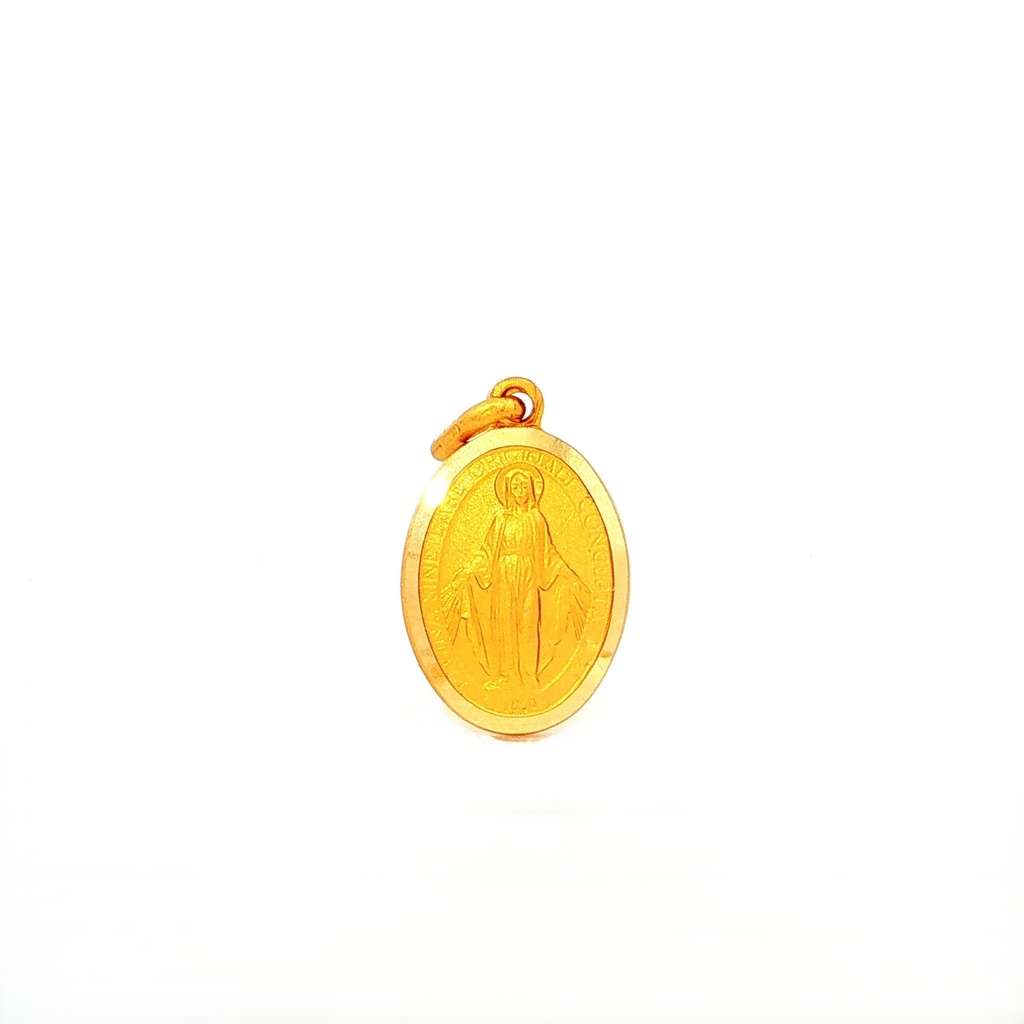 MEDALLA VERGEN MILAGROSA SATINADO ORO AMARILLO