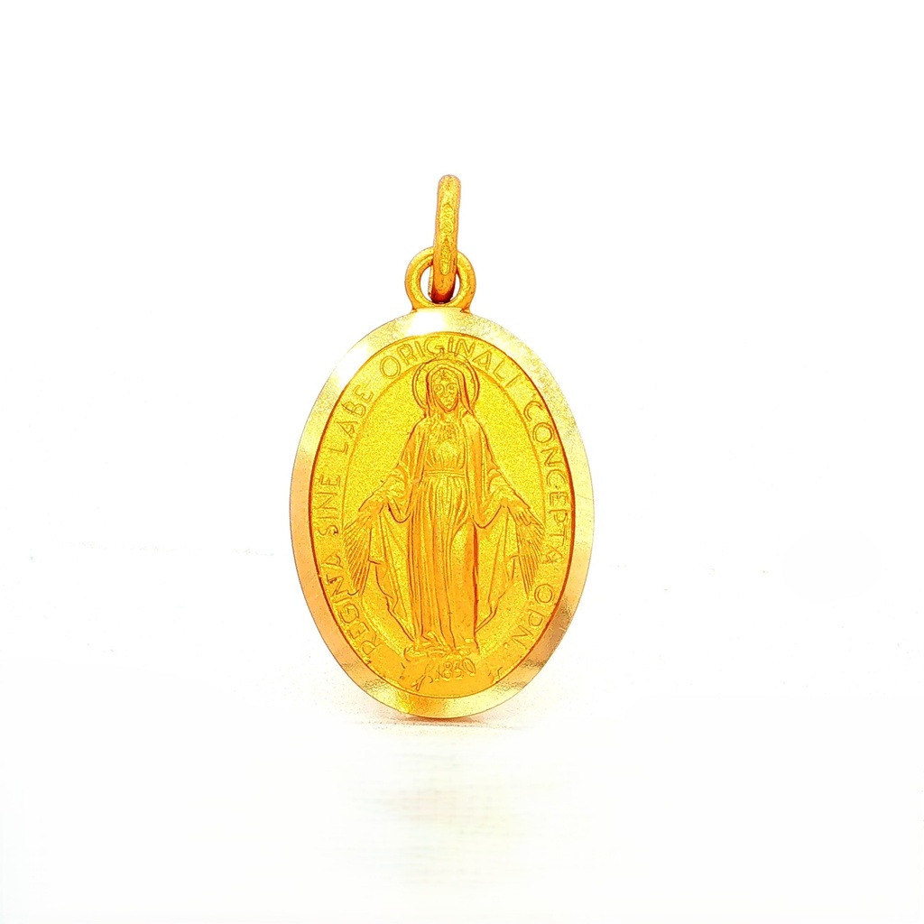 MEDALLA VERGEN MILAGROSA SATINADO ORO AMARILLO