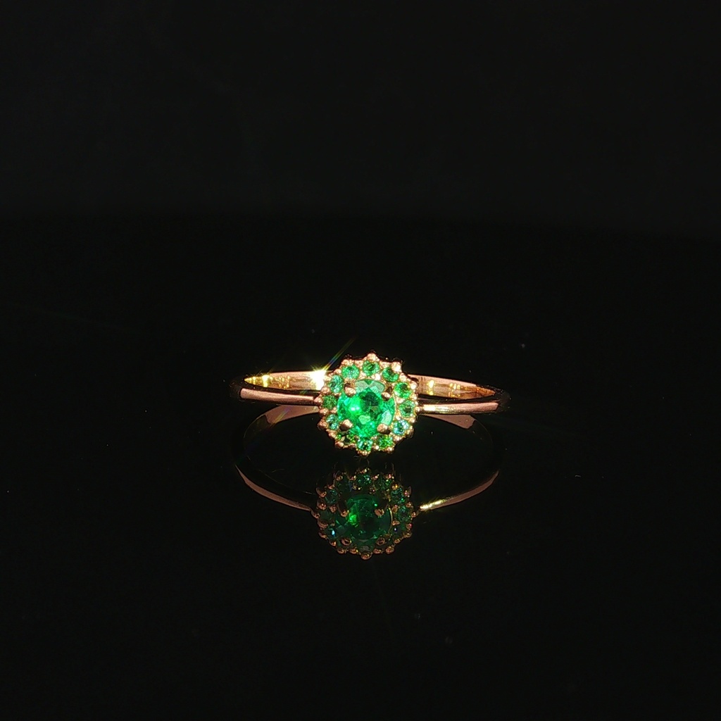 ANILLO HALO CLASICO ORO AMARILLO