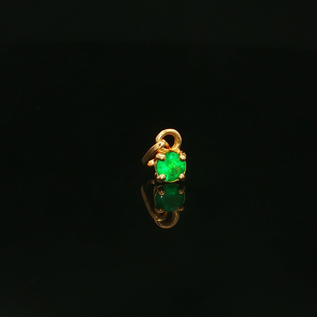 DIJE ESMERALDA ORO AMARILLO
