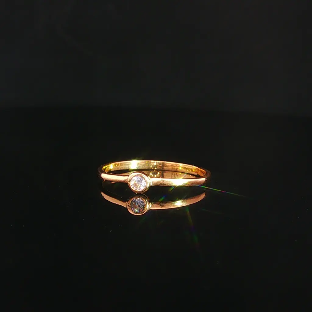 ANILLO SOLITARIO ORO AMARILLO