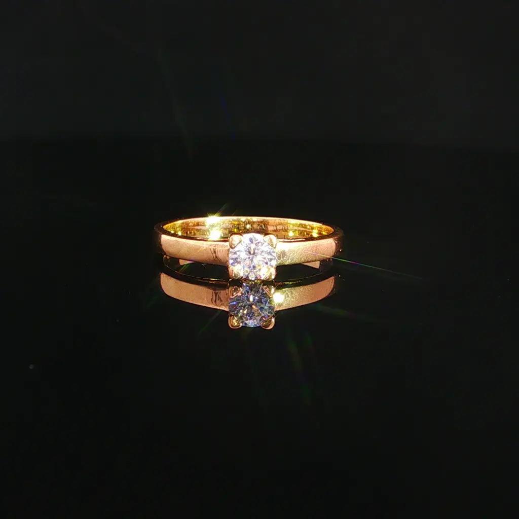 ANILLO SOLITARIO 4 UÑAS ORO AMARILLO