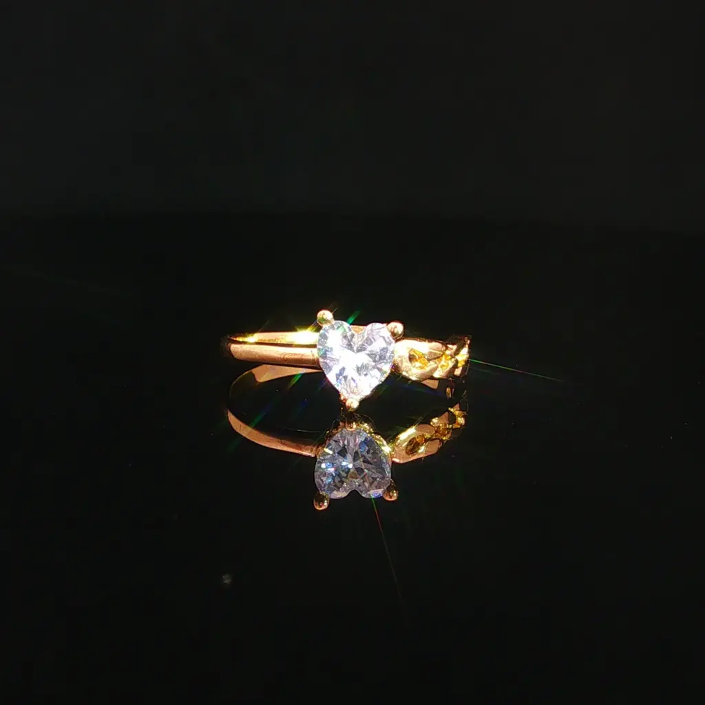ANILLO SOLITARIO ESLABONES ORO AMARILLO