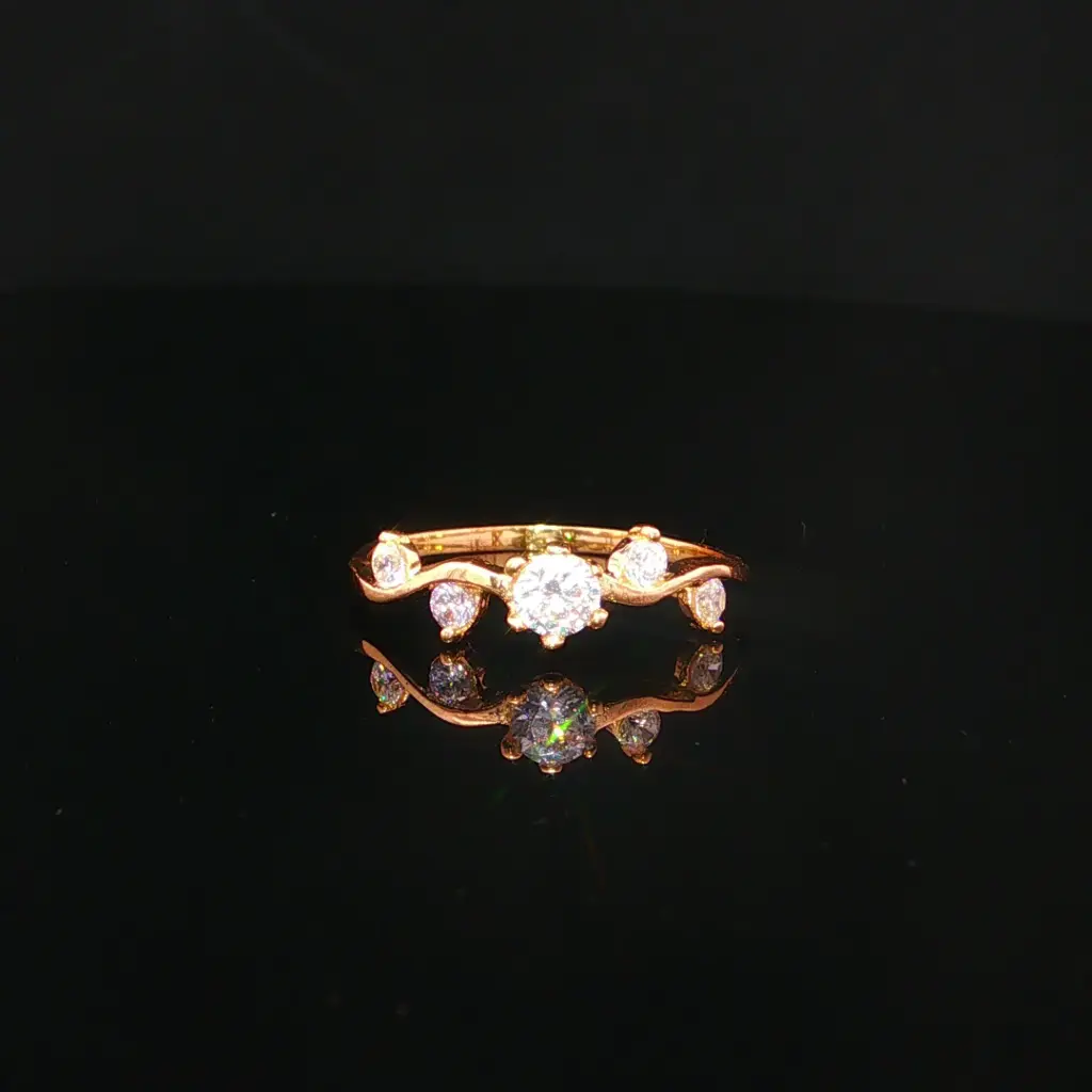 ANILLO HOJAS ORO AMARILLO
