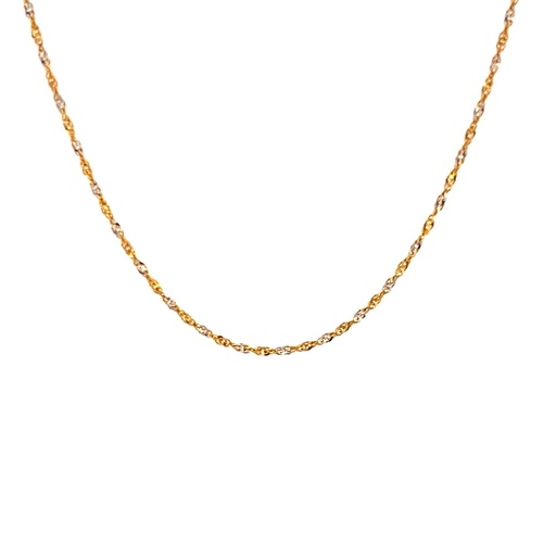 [AD022] SNG025PVAM[H] CADENA SINGAPUR DOS OROS
