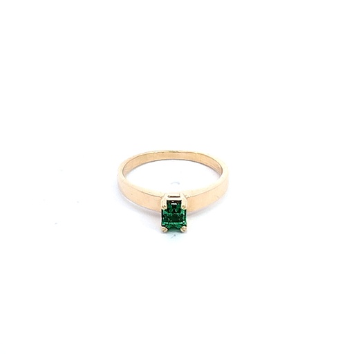 [AG403] ANILLO SOLITARIO ESMERALDA ORO AMARILLO            