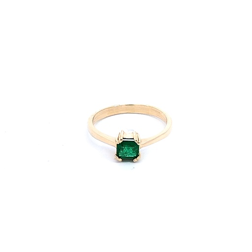 [AG415] ANILLO SOLITARIO ESMERALDA ORO AMARILLO            