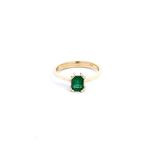 [AG431] ANILLO SOLITARIO ESMERALDA ORO AMARILLO            