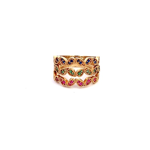 [CD973] ANILLO HOJAS CASTING COLORES ORO AMARILLO         