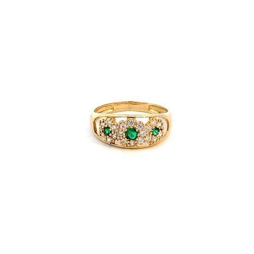 [CM225] ANILLO FLORES CASTING ORO AMARILLO     