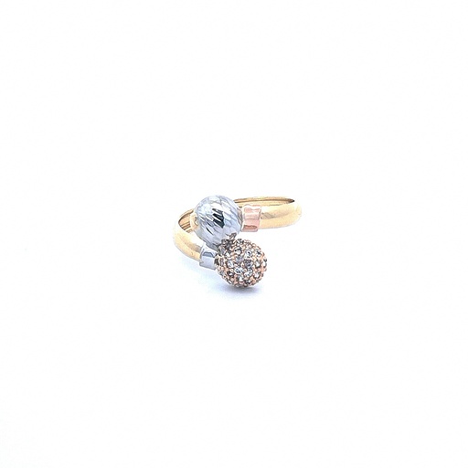 [D087] ANILLO TU Y YO CASTING 3 OROS      