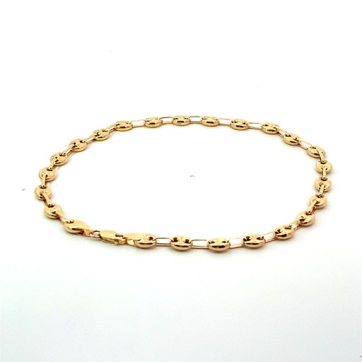 [E105] TOBILLERA GUCCI ORO AMARILO      
