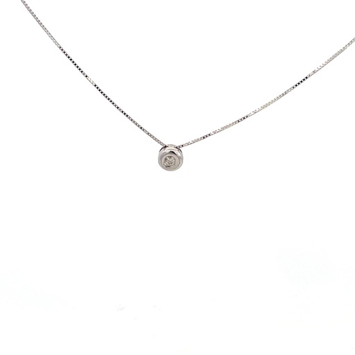 [GOLD211] CADENA DIAMANTE ORO BLANCO      