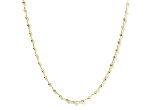 [GOLD225] CADENA BOLAS DIAMANTADAS ORO AMARILLO            