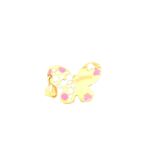 [GOLD311] DIJE MARIPOSA ESMALTADA ORO AMARILLO            