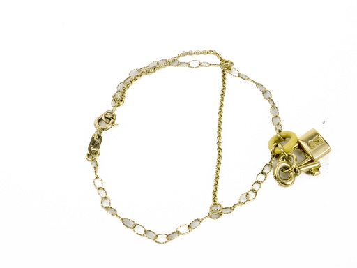[GOLD318] PULSERA CANDADO ORO AMARILLO               