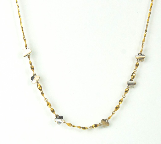 [GOLD323] CADENA FLOR DOS OROS               
