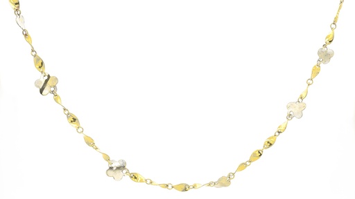 [GOLD323] CADENA FLOR DOS OROS               