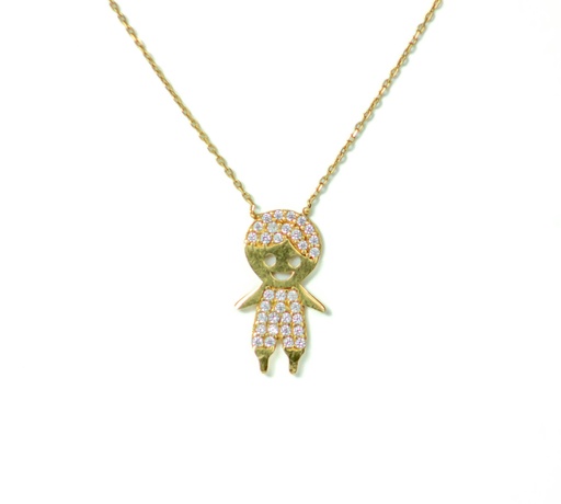 [GOLD325] CADENA NIÑO CASTING ORO AMARILLO            