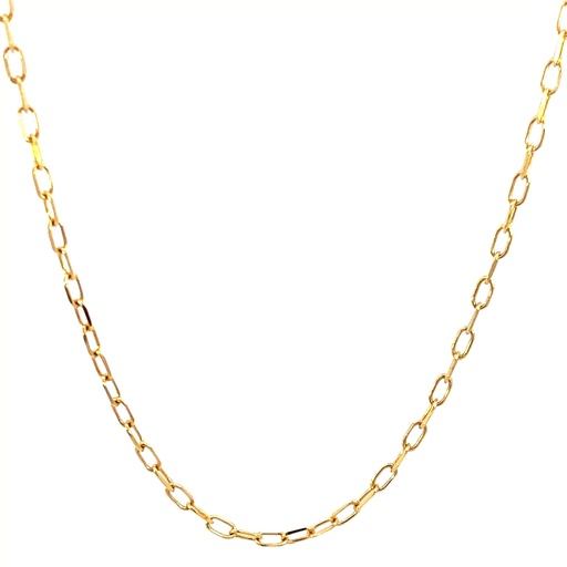 [GOLD330] CADENA PAPER CLIP ORO AMARILLO            