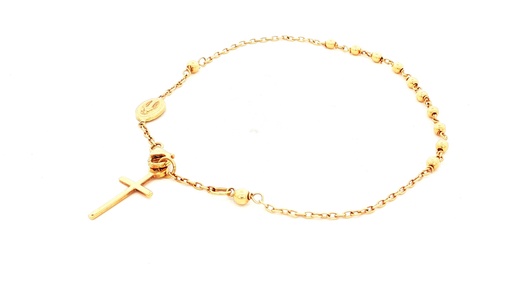 [GOLD358] PULSERA DENARIO TRES OROS      