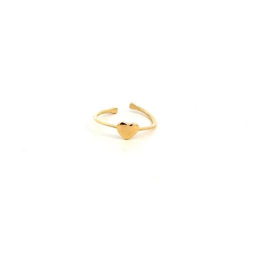 [GOLD36] ANILLO MEDIO DEDO CORAZON ORO AMARILLO         