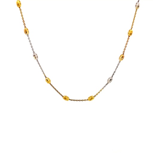 [GOLD75] CADENA BOLA DIAMANTADA 3 OROS            