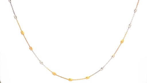 [GOLD75] CADENA BOLA DIAMANTADA 3 OROS            