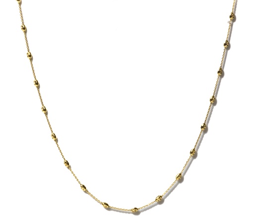 [GOLD77] CADENA BOLA DIAMANTADA ORO AMARILLO            