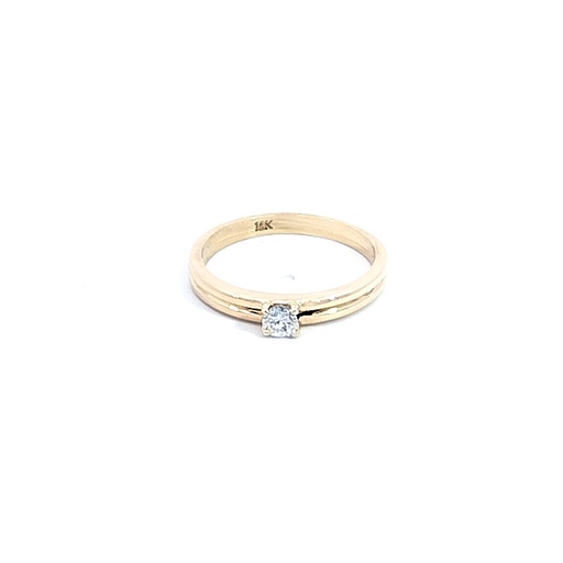 [HA050] ANILLO SOLITARIO DIAMANTE ORO AMARILLO            