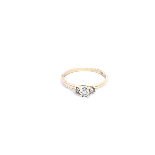 [HA055] ANILLO SOLITARIO DIAMANTES ORO AMARILLO     