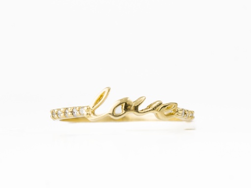 [HA092] ANILLO LOVE ORO AMARILLO DIAMANTE            