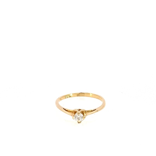 [HA255] ANILLO SOLITARIO DIAMANTES ORO AMARILLO