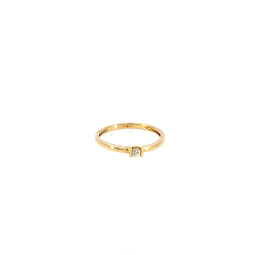[HA257] ANILLO SOLITARIO DIAMANTES ORO AMARILLO