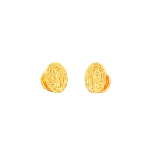 [HJ046] TOPOS VIRGEN MILAGROSA ORO AMARILLO