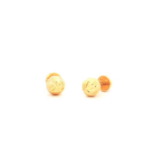 [HJ134] [HJ134] TOPOS BOLA DIAMANTADA NUMERO 6 ORO AMARILLO