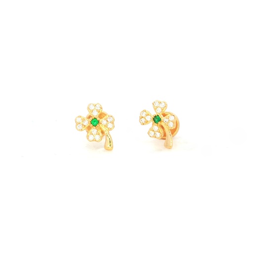 [HJ168] TOPOS TREBOL CASTING ORO AMARILLO