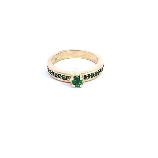 [J040] ANILLO SOLITARIO ESM 0,35 PTS OA