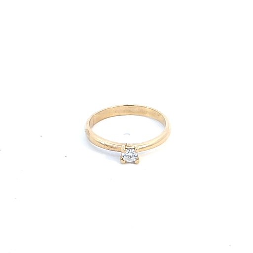 [J249] ANILLO SOLITARIO ORO AMARILLO   