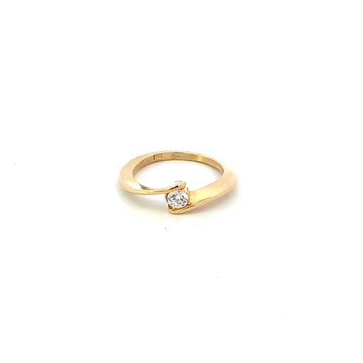 [J250] ANILLO SOLITARIO ORO AMARILLO      