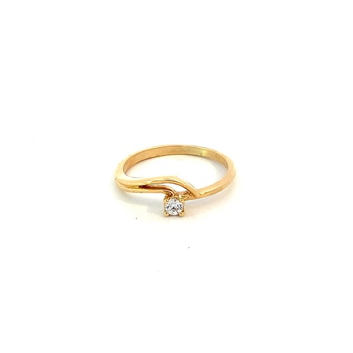 [J252] ANILLO SOLITARIO ORO AMARILLO               
