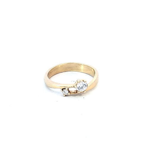 [J254] ANILLO SOLITARIO ORO AMARILLO               