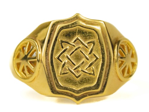 [JS083] ANILLO ESTRELLA DE DAVID ORO AMARILLO         