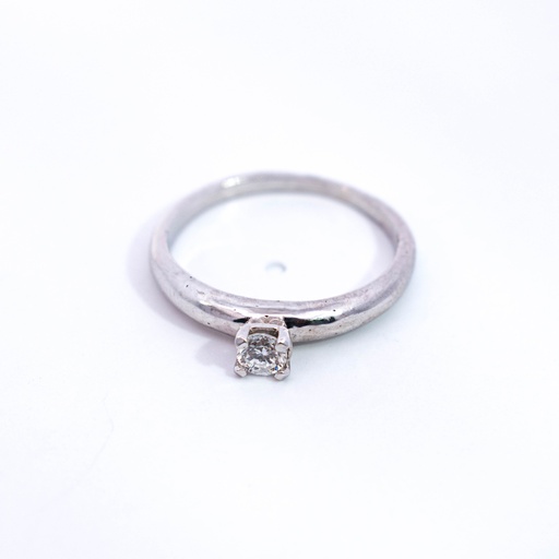 [MF068] ANILLO SOLITARIO DIAMANTE ORO BLANCO            
