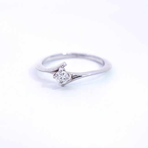 [MF071] ANILLO SOLITARIO DIAMANTE ORO BLANCO            