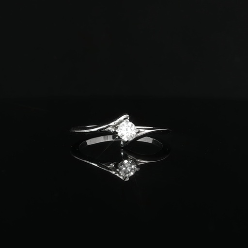 [MF071] ANILLO SOLITARIO DIAMANTE ORO BLANCO            