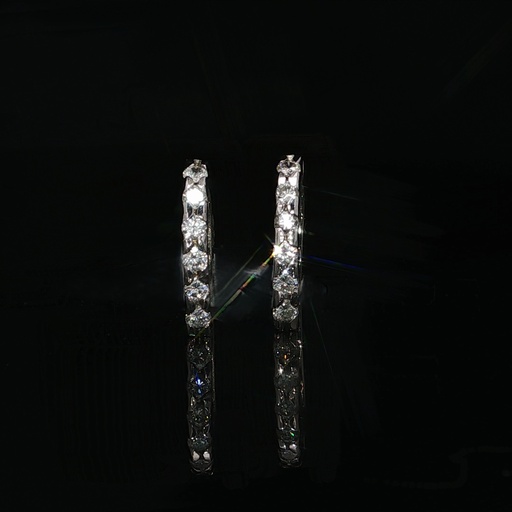 [MF097] CANDONGAS DIAMANTES ORO BLANCO               