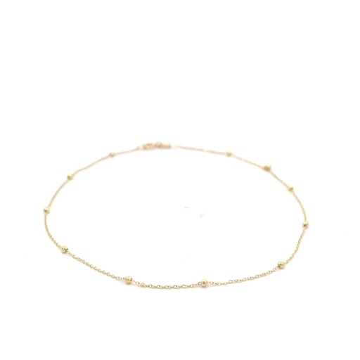 [SGA137] TOBILLERA BOLAS ORO AMARILLO      